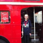 Rosie Johnson at young athletes event London Marathon 2012
