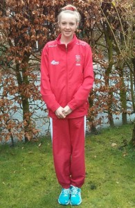 Rosie Johnson in her England Track Suit