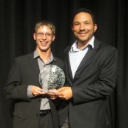Graeme Ballard with coach Tabo Huntley at Wests Lancs Sports Awards 2013
