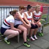 Four happy LPS girls take a break from competition
