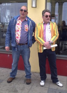 Neil McLaughlin and Dave Brown on the run from the fashion police