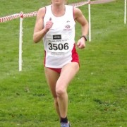 Kirsty Longley in action for England