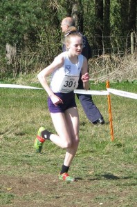 Rosie Johnson on her way to the silver medal at English schools