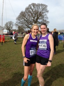 Lisa Gawthorne and Vicki Jones at the Inter-counties Championships