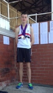 Dominic O'Hanlon, 3 medals and two PBs at Merseyside T&F Championships 2nd in TJ 11.37m (PB), 2nd in LJ 5.69m, 3rd in 100m 11.5 (PB)