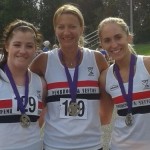 Lauren Wilson, Claire Constable, Liza-Gawthorne silver medal in Merseyside Road Relay