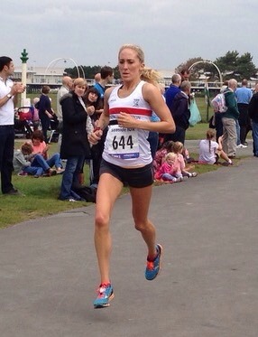 Lisa Gawthorne on her way to second place in Southport 10k