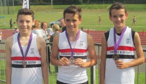Bronze medal winner at Stockport Joe Martin, Matty Richardson, Tom Jacques,