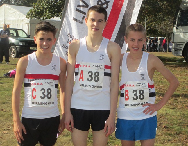 LPS Under 15 Boys Matt Richards, Dan Slater, Dan Jones 4th place in National Road relays