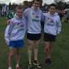 Dan Jones, Daniel Slater and Matt Richardson 10th team at the English Cross Country Relays at Mansfield and second Northern club