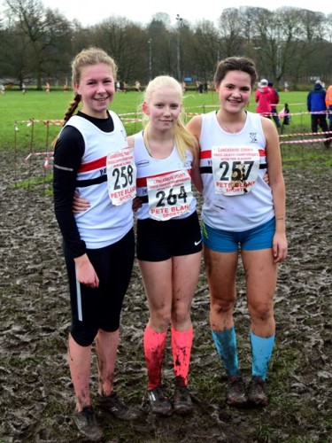 U17W team who finished 2nd at Witton park 258(Anna Hulme, 264 Charlotte Mawdsley, 257 Jessica Gonzalez Green