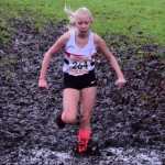 Charlotte Mawdsley battling the mud