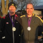 Greg Callaghan 1st over 50 and John Halson 2nd over 50 at Merseyside Cross Country Championships