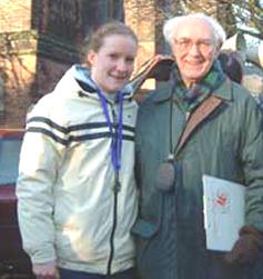 Maria Barrett with club President Les Williams