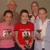 Club President Les Williams presents the trophies at Christmas Handicap