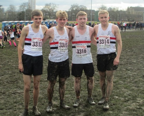 Junior Men Jonathan Bride, Kyle Nicholls, Rob Parkinson and Alistair Nelson
