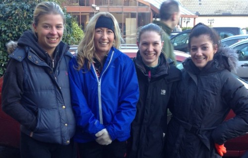 Women's Team winners at Standish Trail Sam Wade, Kirtsy Longley, Vicky Jones and Luren Wilson