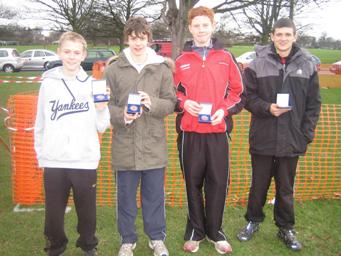 Northern Cross L to R Ed Rimmer, Chris Hatton, Toby Loveridge, Mike Bride Country Championships.