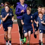 All smiles at the new track