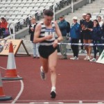 Club captain Richie Webster brings home the Sefton Harriers 'B' team at the Don Valley on 30th September 2015 making him the last competitive Sefton Harrier in their 106 years history