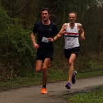 James Loftus and Mark Wynne battle it out at Halewood
