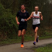 James Loftus and Mark Wynne battle it out at Halewood