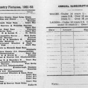 Pembroke Fixture List 1951