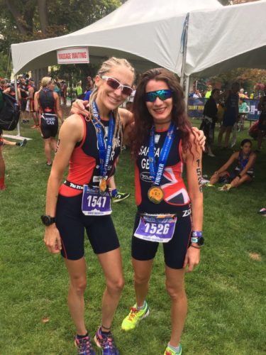 Lisa Gawthorne Helen Saghal at ITU World Multi Sport championships in Canada