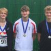 All smiles from the high jumpers L-R Sandy Clarkson, Kai Finch, Owen Southern