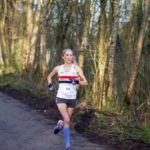 Lisa running strongly toward a season best at Halewood