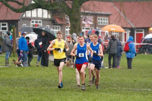 Senior Boys - Dan Jones(6) leads, Ross Harrison(1) & Adam Jones(5)