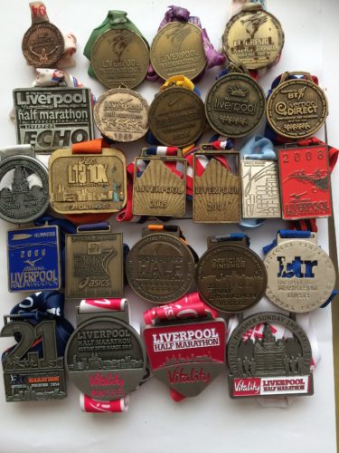 Jamie Doolans half marathon medal haul