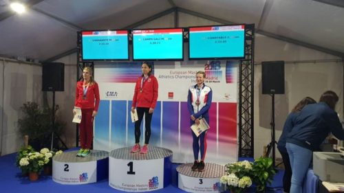 Clare on podium in Madrid 