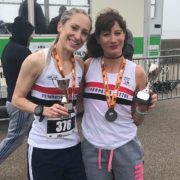 Lisa Gawthorne and Helen Sahgal first and second at the Tunnel 10k