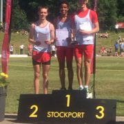Jamie Hopkins centre with winning team
