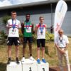Matt Ingram on the podium at Northern Athletics championships