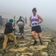 an Doyle on the long decent from the summit of Snowdon