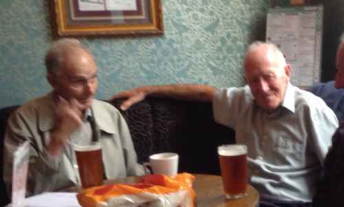 Frank Wilson (Pembroke) and Charlie Doyle (Sefton) enjoy some old memories over a pint. We unfortunately lost both Frank and Charlie in 2018 